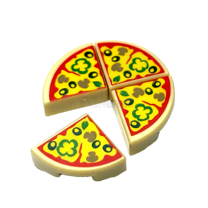 LEGO Minifigure Food - Sliced Pizza (1 x 1 Corner Tile) [25269pb003]