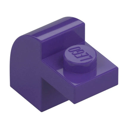 LEGO Slope, Curved 2 x 1 x 1 1/3 with Recessed Stud, Dark Purple [6091] 6411365