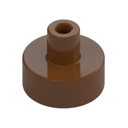 LEGO Tile, Round 1 x 1 with Bar and Pin Holder, Reddish Brown [20482] 6186673