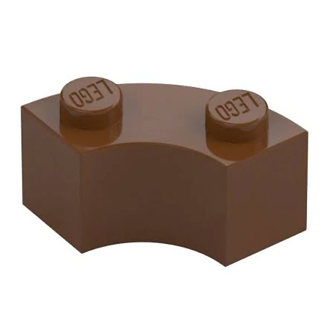 LEGO Brick, Round Corner 2 x 2 Macaroni, Reddish Brown [85080] 6322211