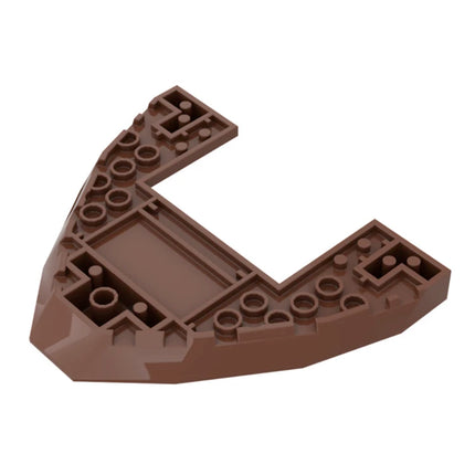 LEGO Wedge, Boat, Bow Brick 10 x 12 x 1 Open, Reddish Brown [47404] 6436240