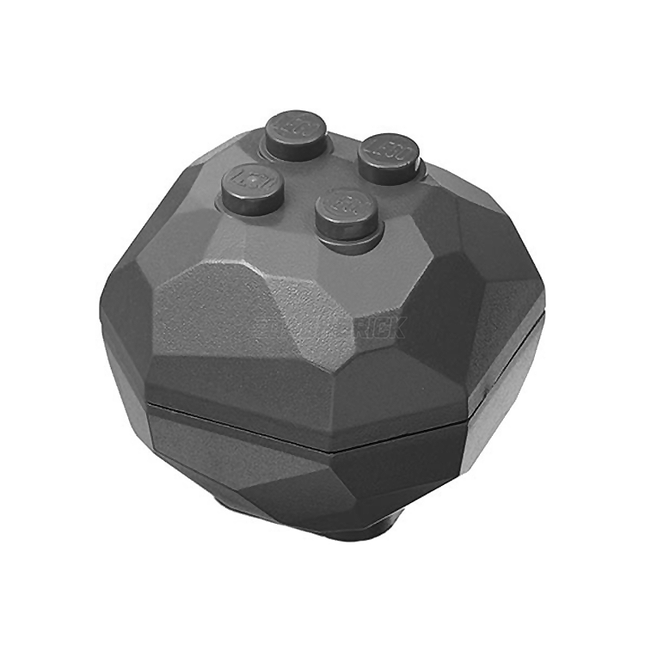 LEGO Minifigure Accessory - Rock 4 x 4 Octagonal Boulder, Dark Grey [30294c01]