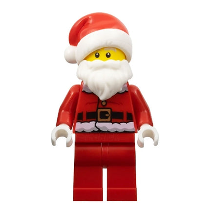 LEGO Minifigure - Santa - Fur Lined Jacket with Candy Cane on Back, Red Legs (2018) [Christmas]