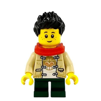 LEGO Minifigure - Child Boy, Monkie Kid Shirt, Red Scarf (2021) [CITY]
