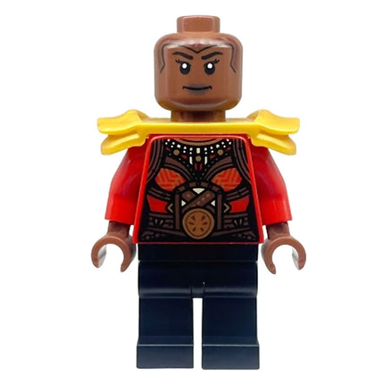 LEGO Minifigure - Okoye - Red Top, Shoulder Armor (2023) [MARVEL]