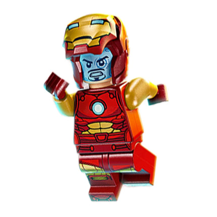 LEGO Minifigure - Iron Man - Dark Red and Gold Armor, Round Arc Reactor, Pearl Gold Arms, Helmet with Visor (2025) [MARVEL]
