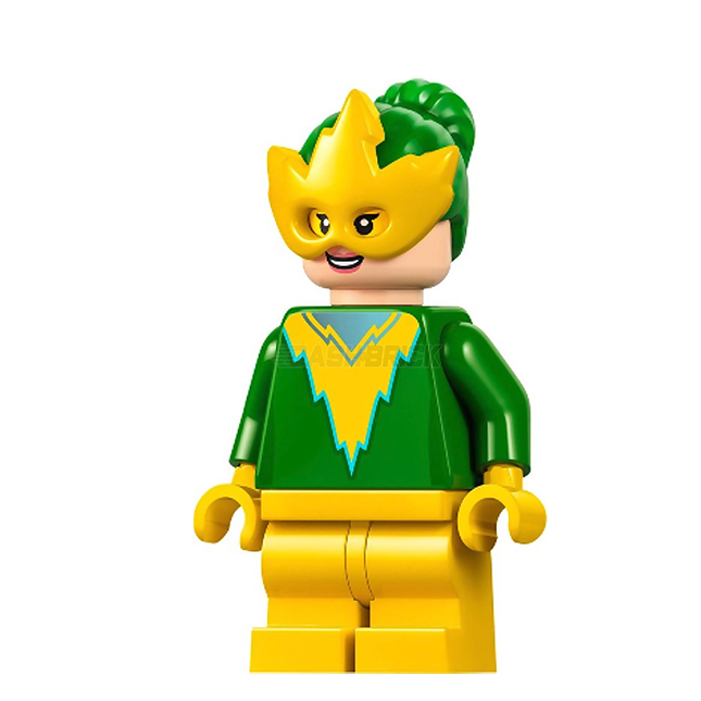 LEGO Minifigure - Electro - Bright Green Torso and Hair, Yellow Mask and Medium Legs [DC COMICS]