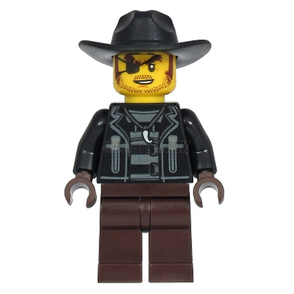 LEGO Minifigure - Snake Rattler, Crook, Cowboy Hat, Eye-Patch [CITY]