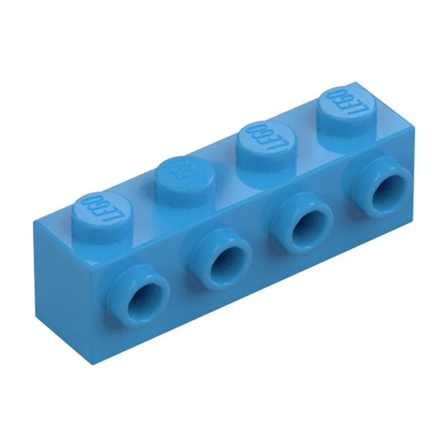 LEGO Brick, Modified 1 x 4, 4 Studs on 1 Side, Dark Azure [30414] 6250001
