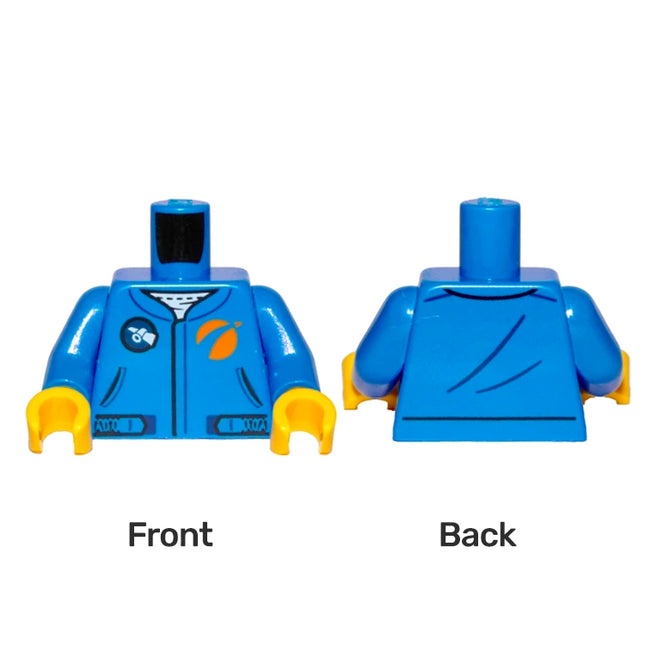 LEGO Minifigure Part - Torso, Jumpsuit, Outlined Belt, Satellite Logo [973pb3558c01]