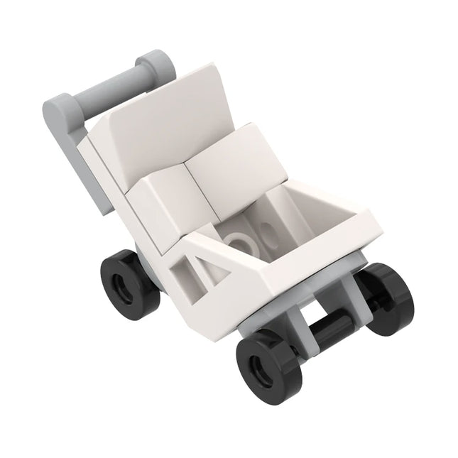 LEGO "Baby Stroller" - Pram/Buggy/Pushchair, White [MiniMOC]