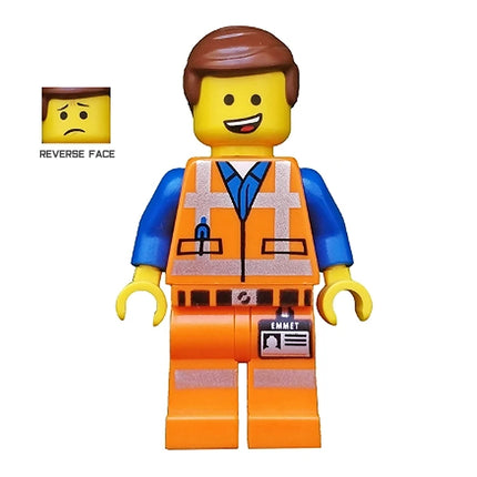 LEGO Minifigure - Emmet - Lopsided Open Mouth Smile (2014) [The LEGO Movie]