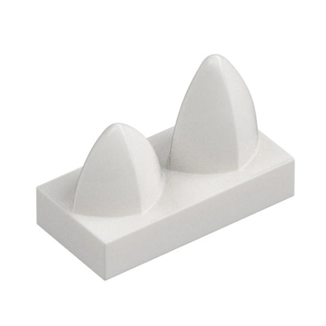 LEGO Tile/Plate, Modified, 1 x 2 with 2 Vertical Teeth [15209] 6046384