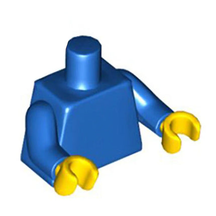 LEGO Minifigure Part - Torso Blue / Blue Arms / Yellow Hands [973c007]