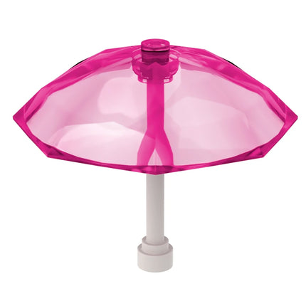 LEGO Minifigure Accessory - Umbrella, 6 x 6, Top Stud, Trans-Dark Pink [4094]