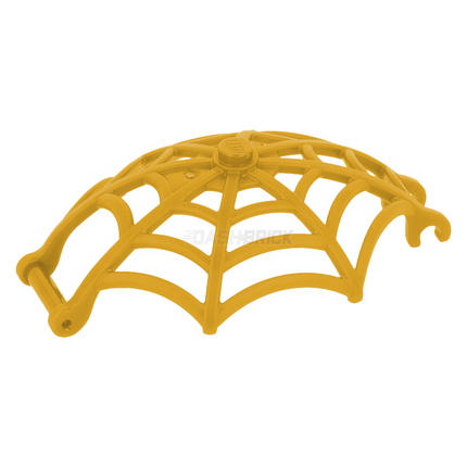 LEGO Minifigure Accessory - Spider Web, Large Hemisphere Shape, Bar Handle & Clips, Pearl Gold [80487] 6471090