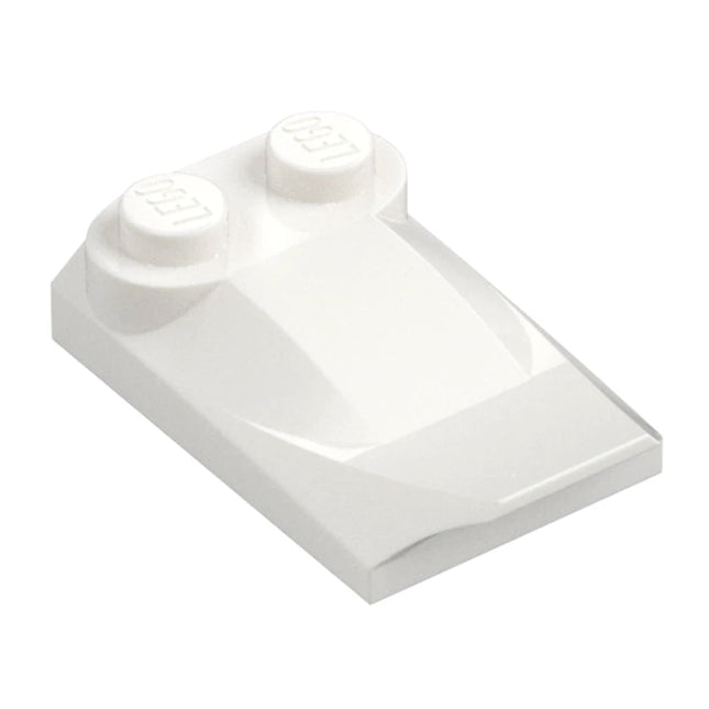 LEGO Slope, Curved 3 x 2 x 2/3 with 2 Studs, Wing End, White [47456] 4610897