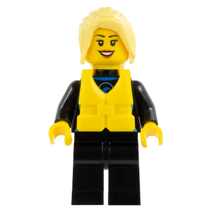 LEGO Minifigure - Female, Windsurfer, Wetsuit, Life Jacket (2017) [CITY]