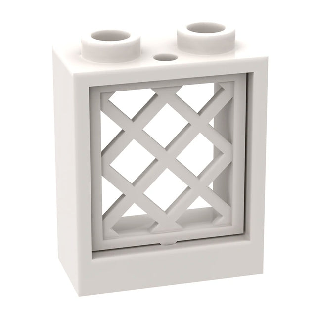 LEGO Window 1 x 2 x 2 + Lattice Diamond, White [60592 / 38320] 6382045 6344414