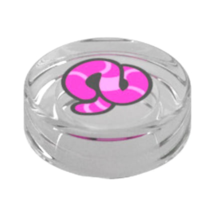 LEGO Tile, Pink Worm, Black Outline (1 x 1) [98138pb464] 6575296