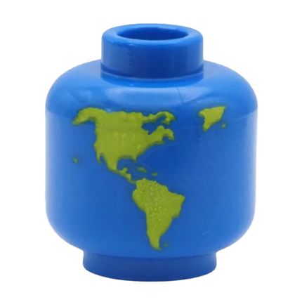 LEGO Minifigure Accessory - The World, Globe, Map, Blue/Green [3626pb4087]