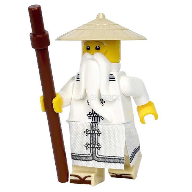 LEGO Minifigure - Sensei Wu - The LEGO Ninjago Movie, White Robe, Zori Sandals (2017) [NINJAGO]