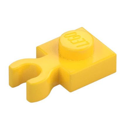 LEGO Plate, Modified 1 x 1, Open O Clip Thick (Vertical Grip), Yellow [4085d / 60897] 6348065