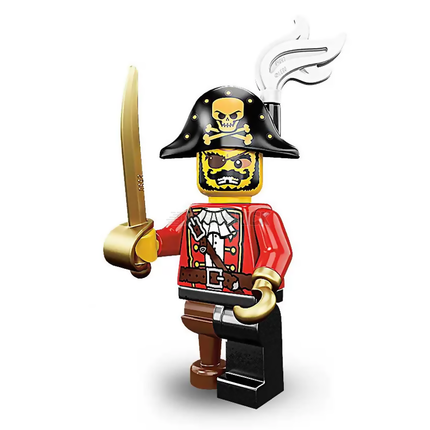 LEGO Collectable Minifigures - Pirate Captain (15 of 16) [Series 8]