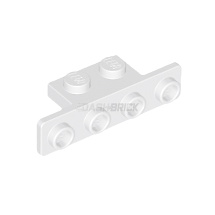 LEGO Bracket 1 x 2 - 1 x 4, Bottom Rounded Corners, White [28802]