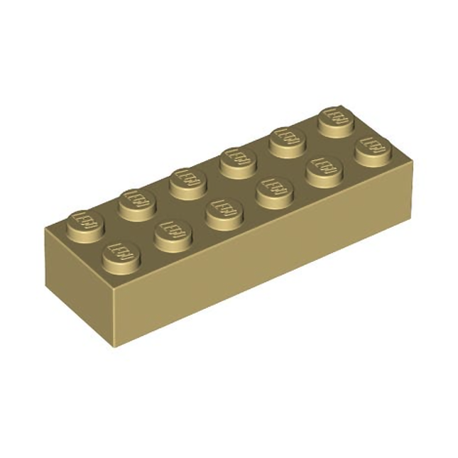 LEGO Brick 2 x 6, Tan [2456]