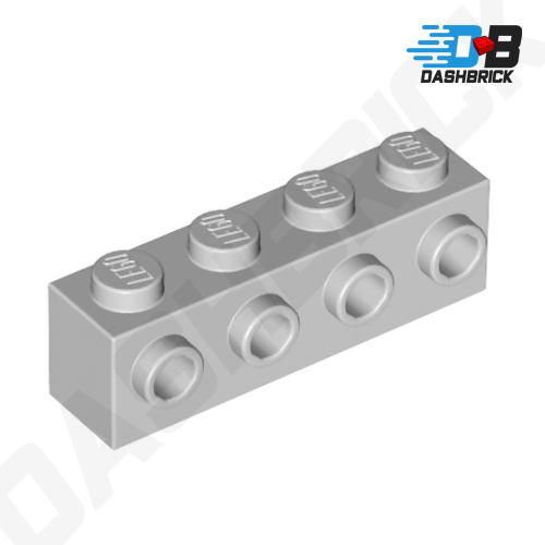 LEGO Brick, Modified 1 x 4, 4 Studs on 1 Side, Light Grey [30414]