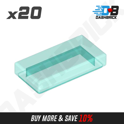 LEGO Tile 1 x 2, Transparent Light Blue "Water" [3069b]