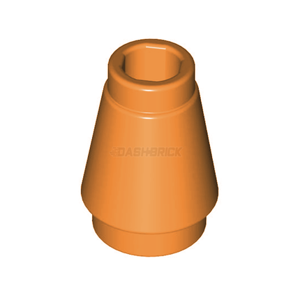 LEGO Cone 1 x 1 with Top Groove, Orange [4589b]