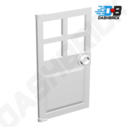 LEGO Door 1 x 4 x 6 with 4 Panes and Stud Handle, White [60623]