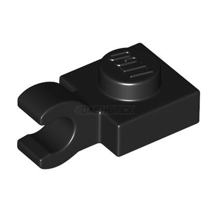 LEGO Plate, Modified 1 x 1, Open O Clip (Horizontal Grip), Black [61252] 6308000