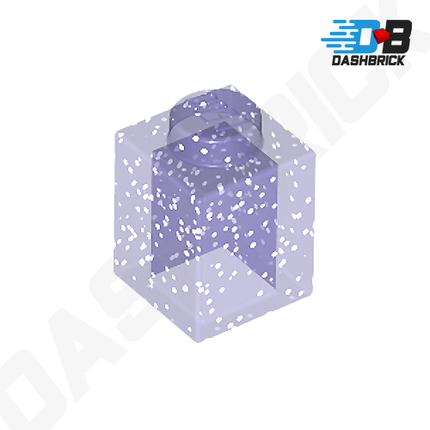 LEGO Brick 1 x 1, Glitter, Transparent Bright Blue/Violet (Lilac) [3005]