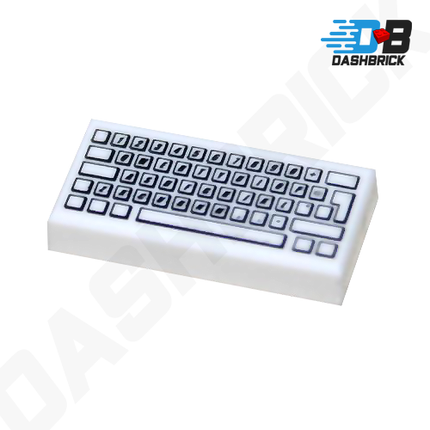 LEGO Minifigure Accessory - Keyboard (1 x 2 Tile) [3069bpb030]