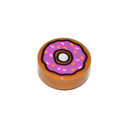 LEGO Minifigure Food - Donut (Round 1 x 1 Tile) [98138pb021]