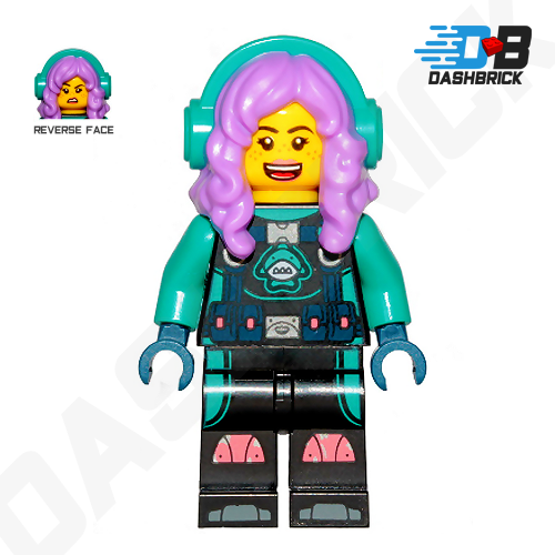 LEGO Minifigure - "Parker L. Jackson" Diving Suit, Headphones [HIDDEN SIDE]