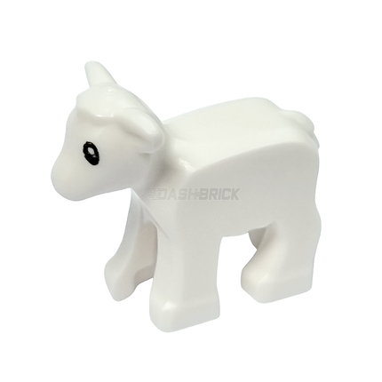 LEGO Minifigure Animal - Sheep, Small, Lamb, White with Print [1569pb01]
