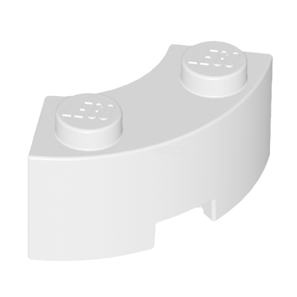 LEGO Brick, Round Corner 2 x 2 Macaroni, White [85080]