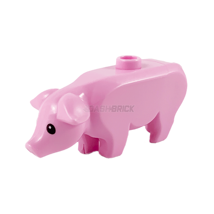 LEGO Minifigure Animal - Pig, Large, Pink with Print [87621pb01]