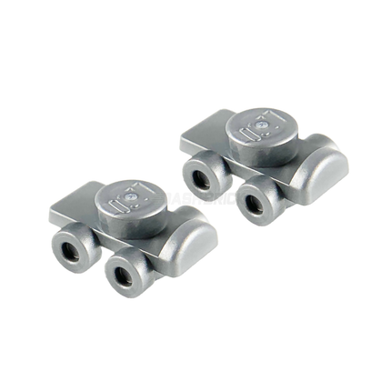 LEGO Minifigure Accessory - Rollar Skates, Footgear, Set of 2, Flat Silver [11253]