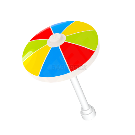 LEGO Minifigures Accessory - Beach Umbrella [3960pb043 & 3957]